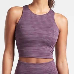 Athleta Purple Crop Top with built in bra